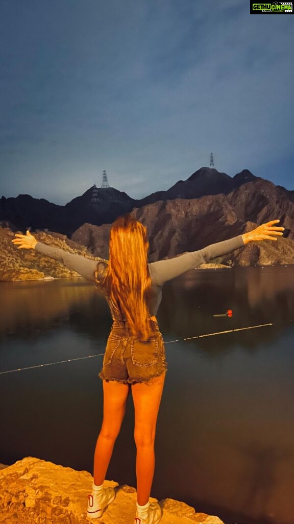 Pooja Bhalekar Instagram - IN THE MOUNTAINS 👽🛸⛰️ . . . . . . . . . . #reels #reelsinstagram #nature #love #fyp #explore #mountains #dubai Al Rafisah Dam
