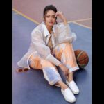 Pujita Ponnada Instagram - Wanna play? 🏀 Shoutout to my amazing team: Clicked by @vclicksphactoryofficial Outfit @thevoguenaari Styling @salonij676 Makeup @aayushisinhamakeup Hairstylist @gadwalmounika #pujitaponnada #actor