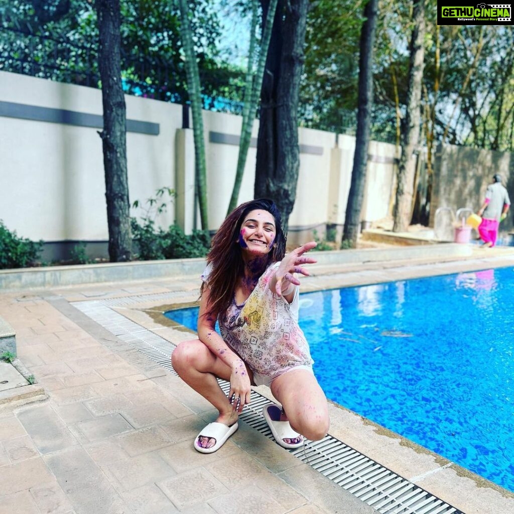 Ragini Dwivedi Instagram - HOLI 💕 ಹೋಳಿ ಹಬ್ಬದ ಶುಭಾಶಯಗಳು The arrival of spring .. end of winter Blossoming of love Meet everyone play Laugh 💕 forget and forgive and repair broken relationships Shot by @raveenarai17 #raginidwivedi #happyholi #holifestival #holihai #newyear #newbeginnings #newpost #positivevibes #happyme #festivalofcolors #colours #smile #laughingcolours #laugh #live #friendship #love #light home sweet home,Bangalore