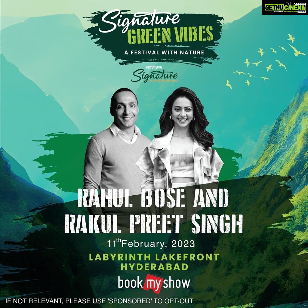 Rahul Bose Instagram - Join me at Signature Green Vibes where I'll be leading a masterclass on simple acts to do good for nature. But there's more! Get ready for some incredible music, authentic locally-sourced food and green activities. I will see you at Signature Green Vibes on 11th Feb, 2023 at The Labyrinth Lakefront, Gandipet. @swordfish_live @rakulpreet. @signatureexperiencesoffical #signaturegreenvibes #green #music #travel #telangana #hyderabad #nature #ad #paid