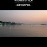 Rahul Bose Instagram - The sun had set. The temperature dropped discernibly. Lights came on all along both banks. Life along the river was alive. And the moon, as it does, rose.