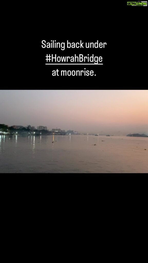 Rahul Bose Instagram - The sun had set. The temperature dropped discernibly. Lights came on all along both banks. Life along the river was alive. And the moon, as it does, rose.