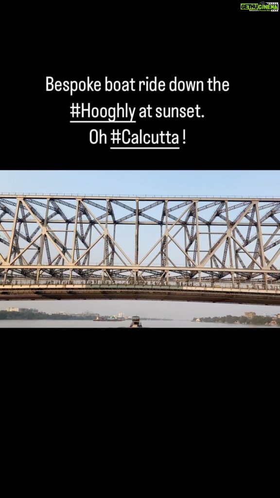 Rahul Bose Instagram - Rivers and their rhythms. Had a beautiful boat ride down the Hooghly this evening at sunset. Civilisations start to form around rivers. Our guide took us through how Calcutta grew around the Hooghly. Memorable. @anubose189 @alyaimsorry