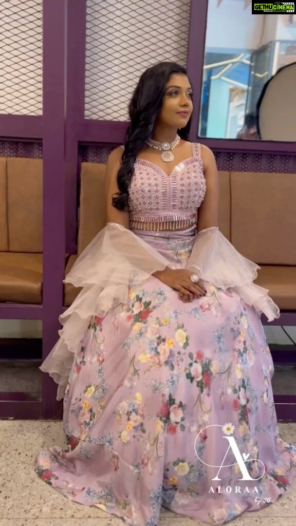 Riythvika Instagram - @riythvika_official ❤️ in Our handcrafted blouse & floral lilac skirt 🤍 looking absolutely gorgeous❤️‍🔥 to order yours Dm / whats app at 93427 56275 ❤️ . Makeup by @luxxmakeover ❤️ Jewlry from @fineshinejewels ❤️ #custommade #fashion #fashionstyle #bridesmaiddress #bridallehenga #gowns #bridalwearcollection #bridesmaids #customizedoutfits #bridalwear #indowesternstyle #indianbride #southindianweddings #fashionista #birthdayoutfit #momanddaughter #custommade #southindianfashion #maxidress #gowns #bridalblouses #chennaidesigner #jyotishdhiwaakar Chennai, India