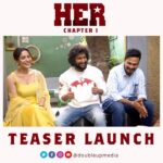 Ruhani Sharma Instagram - My heart is filled with gratitude as I share this video. @nameisnani launching our teaser is truly truly special. Can’t thank him enough for doing this for us. #Her teaser OUT NOW 🔥 https://www.youtube.com/watch?v=XsmW6uwMWRc (link in bio and story) @sreedhaar @raghusankuratri  @deepasankuratri  @vikas_vasishta @onelifeitis @jeevankumar.a #SanjaySwaroop @therealravivarma @abhignya9 @Vishnubesi @chanakyart @okmusician @sreesang_mpse  @doubleup.mediawks @pro_saisatish @anilandbhanu @karthikmerugu25 @santhoshkumardesignstudio @makeuphairbyrahul @k_sai_rock @chandu.sekhar.39   #Herteaserlaunch #HerChapter1 #HER