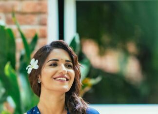 Ruhani Sharma Instagram - 🍀 . . . . Video by @sacredshutters 📸 @the_pixel_farmer MUA @makeuphairbyrahul Saree @singhanias_hyd Stylist @reshma_stylist Location @browntownresort