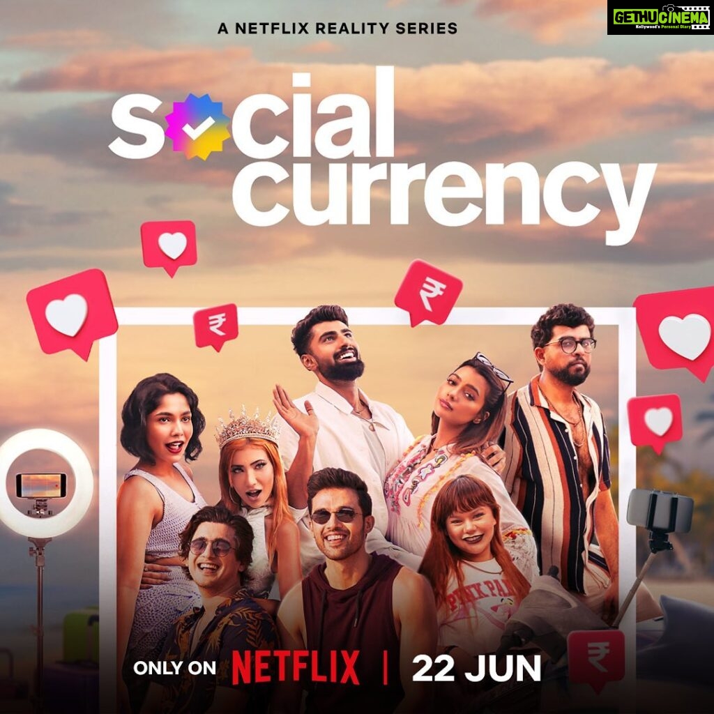 Ruhi Singh Instagram - Ready for my Netflix Debut? Cheers to many more 😉 Suna hai ki “Paisa Bolta Hai” par yahan toh sirf Social Influence ka bol bala hai! Hold your bets as #SocialCurrency is releasing on 22nd June, only on Netflix! @solproductions_ @fazila_sol @kamnamenezes #SanvariAlaghNair @showrunnerchad @meghanabadola @the_parthsamthaan @bhavin_333 @thatindianchick_ @mridulmadhok @rowhi_rai @kuchbhimehta @sakshichopraa #socialcurrency #socialcurrencyonnetflix