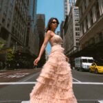 Ruhi Singh Instagram – Oh, nothing much, just grabbing a hot dog in my Rocky S, what you doin? 

#newyorkfashion #nycstreetstyle 

@nicoleschwarze @rockystarofficial New York City