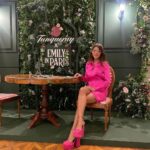 Ruhi Singh Instagram - Emily in Paris with @missmalini 😍 Such a fun brunch with my girls. Life’s beautiful 😻 Ps- I do everything extremely seriously, including following dress codes 😂 what do you think of my #emilyinparis look? Ditas Mumbai