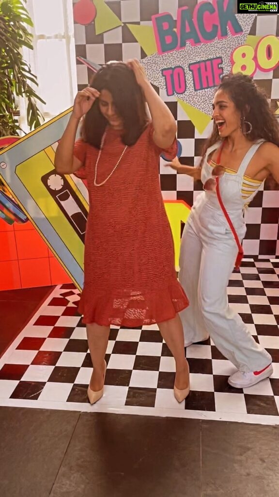 Rukmini Vijayakumar Instagram - So this friend of mine just started a brand @meetmirrormirror . Check it out… you might be dancing like this after using the product on your skin… 🤭 #skincare #lovemyskin #beauty #80s #women #beautyproducts