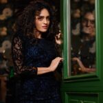 Rukmini Vijayakumar Instagram - A few more from the shoot with @sunnyjagesar Can’t believe that 4 months of 2023 have already passed. Life does go by fast…. #curlyhair #browngirl #blackdress #lacy #indiangirl #fashion #shoot