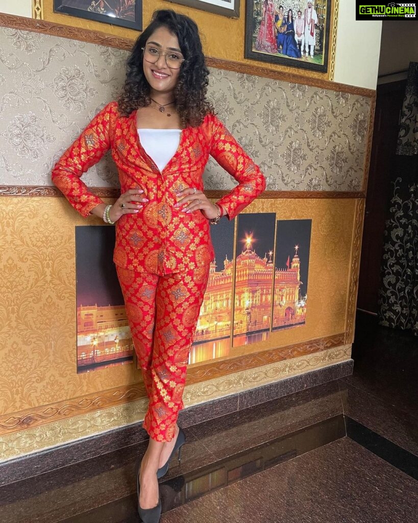 Sangeetha Sringeri Instagram - Thank you so much @laxmikrishnaofficial for this beautiful gift, i loved this co-ord!
