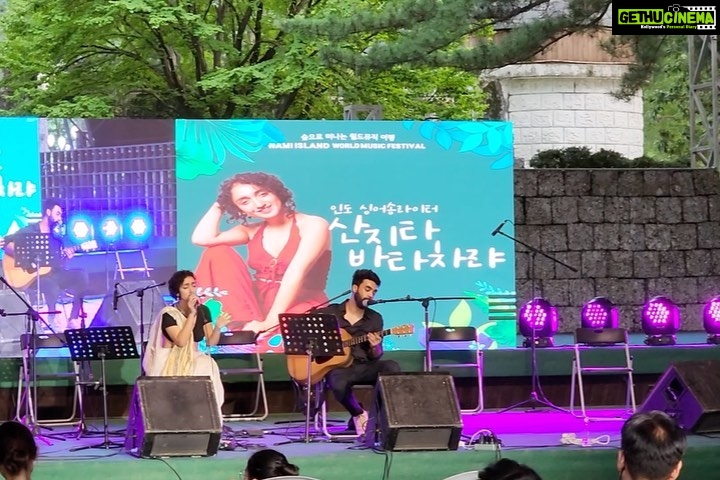 Sanjeeta Bhattacharya Instagram - A rainy Day 2 at Nami Island. Swipe to see glimpses of “Watercolour” and “Arirang”. The latter is a song that resonates with every Korean, I was told. So we learnt and played it. Though we didn’t understand the words, we felt it. The world has crumbled and bloomed before us and continues to. How lucky are we to be able to sing about it in our own words and those passed down to us through generations. #arirang #watercolour #southkorea @namiisland_naminara Nami Island, Gangwon-Do, South Korea