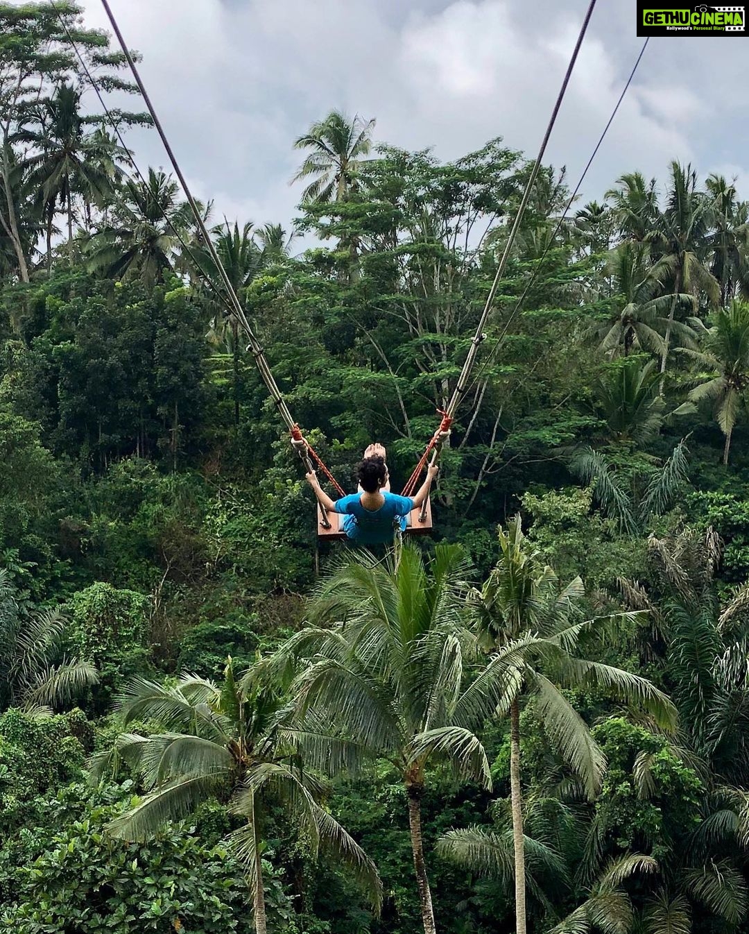 Sanjeeta Bhattacharya Instagram - It’s a good day to be swallowed by green, walk the rice terraces and swing through them, have Rosella tea, try kopi luwak, eat some delish Nasi Goreng and be incredibly grateful for these moments. 🌴🌾☕️ Tegallalang, Bali, Indonesia