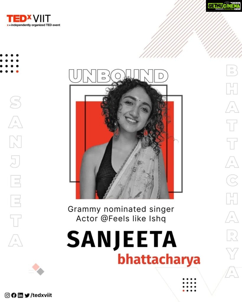 Sanjeeta Bhattacharya Instagram - We are delighted to announce our first guest for the 4th edition of TEDxVIIT. None other than @sanjeeta11, a Grammy nominated Indian singer, songwriter and actor known for Feels Like Ishq (2021) and The Broken News (2022). This year promises to be huge for the artist as she makes her theatrical debut this summer.✨