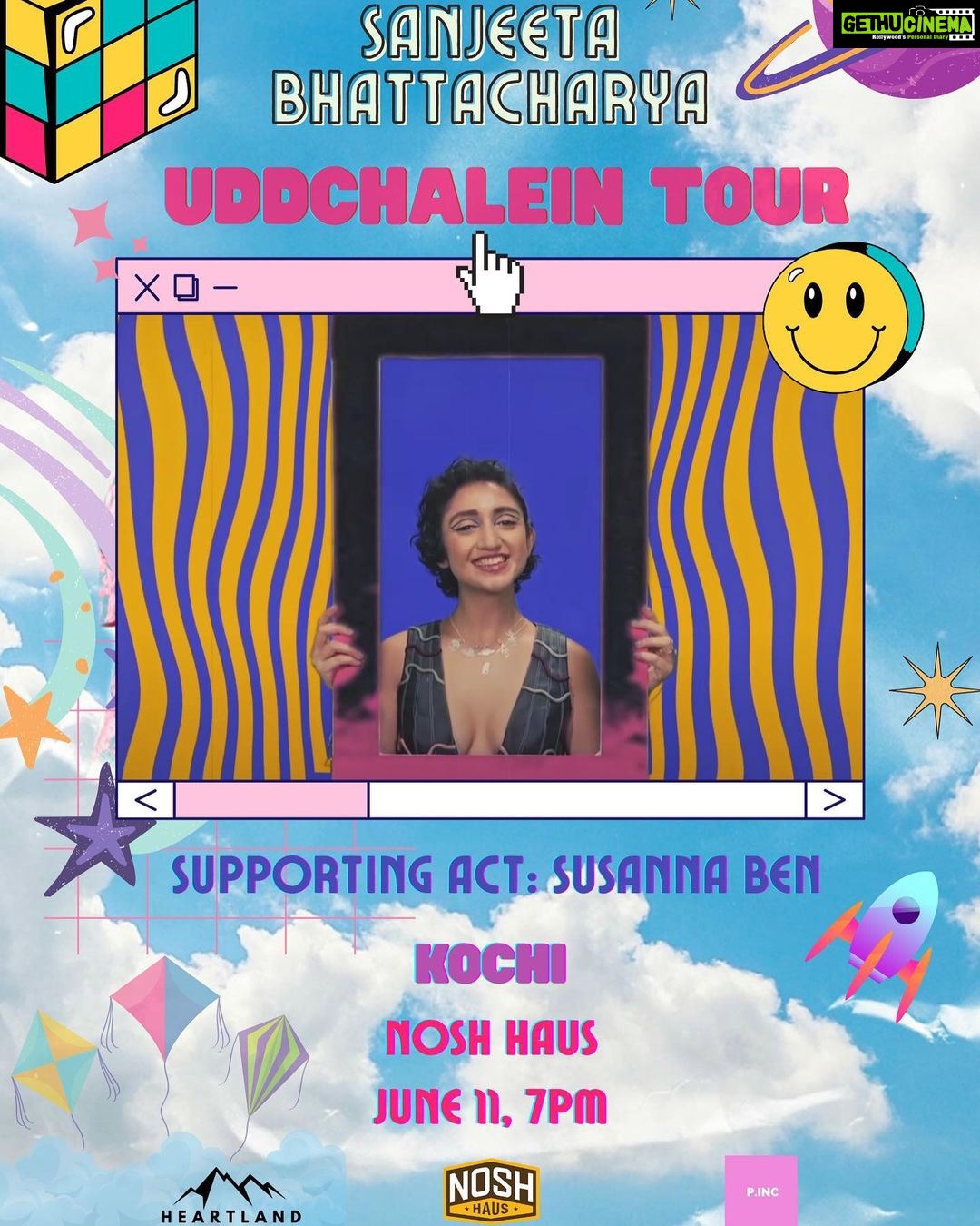 Sanjeeta Bhattacharya Instagram - SWIPE THRU! ➡️Delhi was so wholesome and now gearing up for an absolutely mad weekend with @prabhtojsingh for the #UDDCHALEINtour 🚀 These are a string of intimate, acoustic gigs where we talk, play and get to know each other 🌝 9th- Mumbai 10th- Pune 11th- Kochi 12th- Chennai Come through in numbers, loverssss and make this INSANE travel worth it 😂 We’re ending our journey with Hyderabad on 16th and Bangalore on 18th. All tickets on the link in my bioooo. Can’t wait to see y’all 💛
