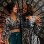 Sanjeeta Bhattacharya Instagram - From getting lost together in woods, endless cups of tea and sattu, our “salsa lessons” and “yoga sessions”, scooty rides around the streets of Shantiniketan to her teaching me how to read Bangla, we’ve shared the most beautiful, the funniest memories growing up. Celebrating our sisterhood in matching fits from Udaipur with a glass of fine cognac courtesy @hennessy and @svamidrinks - the combo slaps and how! 🥃 Impromptu plans are the absolute best, can you tell? ❤️ @ishanjadwani lent us his aesthetic af room hihi. Mumbai, Maharashtra