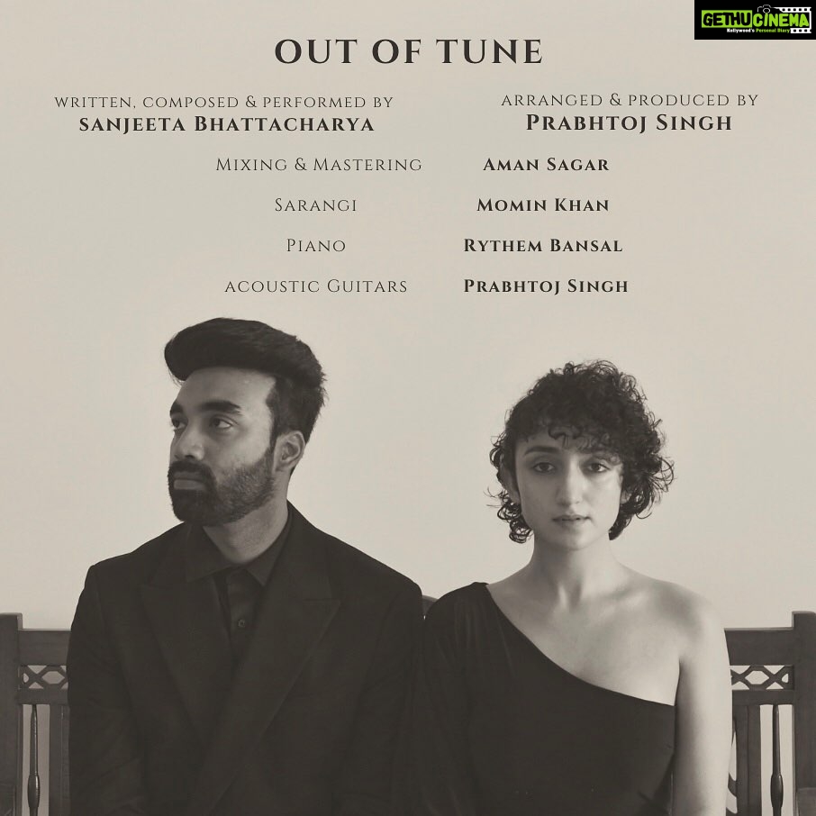 Sanjeeta Bhattacharya Instagram - Out of Tune is now out on all streaming platforms and the love that it’s receiving is only because of these incredible musicians I call my friends. @prabhtojsingh is the rock I lean on for every piece of music I write. My biggest critic, guide, supporter, he made this song his baby and moulded it beautifully into what you’re hearing. So grateful for this man. @amansagarr is another rock and probably one of my favourite musicians. Having him involved in a song in any capacity is knowing he’ll weave some magic into it. @mominkhanofficial is the surprise I didn’t know I needed bringing in one of my most favourite sounds. The sarangi feels like longing, pain and somehow, home. @rythempiano went from being my school band mate to this exceptionally tasteful musician. Such a pleasure having him on this song! Photographed by @pritiza7 ✨ #outoftune #newrelease