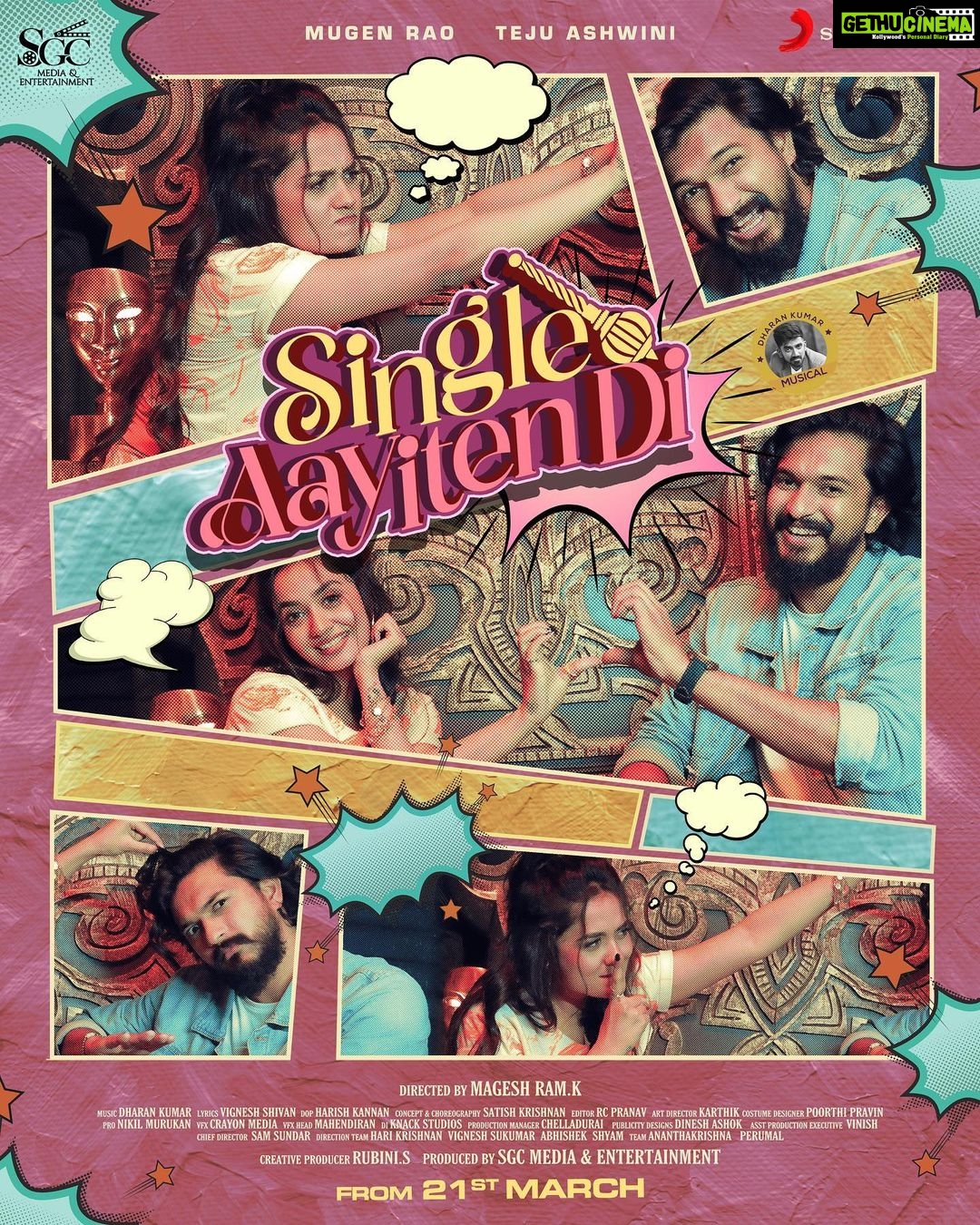 Sathish Krishnan Instagram - Loved creating this video song . #singleAayitenDi Music video @sgcmedia22 @themugenrao @teju_ashwini @mahiram_20 @sonymusic_south @dharankumar_c wikkiofficial @dancersatz @Immanannachi_official @pranksterrahul_official @harish_dop #deepashankar @rcpranav @onlynikil @dineshashok_13 #nm #satishkrishnan #dharanmusical #dharankumar #mahiram