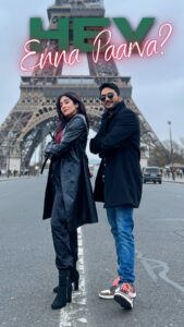 Sathish Krishnan Instagram - Hey Enna Paarva... Paris edition ✌🏼 🎥 @kebajer @colouredcastle #1MinMusic #HeyEnnaPaarva