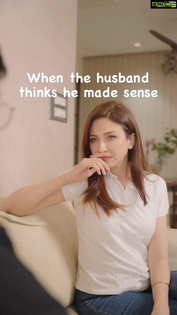 Saumya Tandon Instagram - Whenever the husbands think they are very clever and they made a point and gloat thinking they made sense. Well what do the wives think? Any guesses ? @saurabhdevendrasingh #saumyatandon #memes😂 #husbandwife #husbandwifejokes