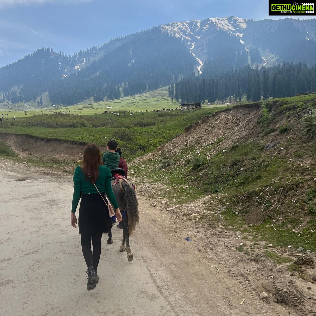 Saumya Tandon Instagram - Love my country . Nothing like India. Ve main sare ghumm ke vekhia Amrika, roos, malaysia Tere bin sanu sohnia Koi hor nahio labhna #kashmir #saumyatandon #travel #travelphotography Doodh Pathri,badgam,kashmir
