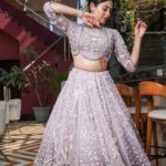Shivangi Khedkar Instagram – Flexing being DESI💜 
.
.
.
Outfit: @emiraasbyindrani 
Makeup: @forumgami_artistry 
Hair: @hairbykrinashah 
Photography: @dreams2reelsproductions @dreams2reels 
#lehenga #indianwear #desi #shivangikhedkar