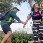 Shivani Jha Instagram - Pura world tour kar liya! 😂 @leenesh_mattoo ❤️ #reels #explore #viral #couple #love #leevani #shivanijha #leeneshmattoo