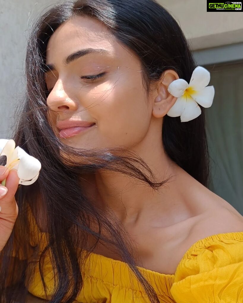 Shritama Mukherjee Instagram - When Mr. Husband brings you freshly picked plumeria, you wear them in your hair and feel like hawaiiii 🌊🌸🥰 Flower Courtesy: @akash_r_sahni🤍 #floralaccessories #hawaiivibes #summer2023 Mumbai, Maharashtra
