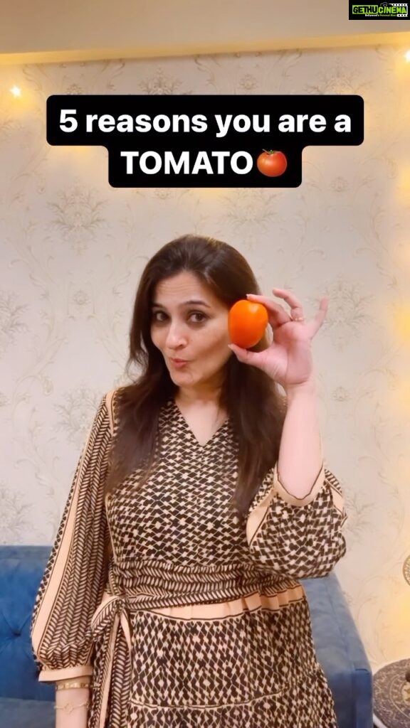 Smita Bansal Instagram - Nothing describes me better 🍅 #tomato #vegetables #trending