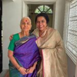 Suhasini Maniratnam Instagram - Mother daughter duo outing 2 mornings and 2 weddings in a row