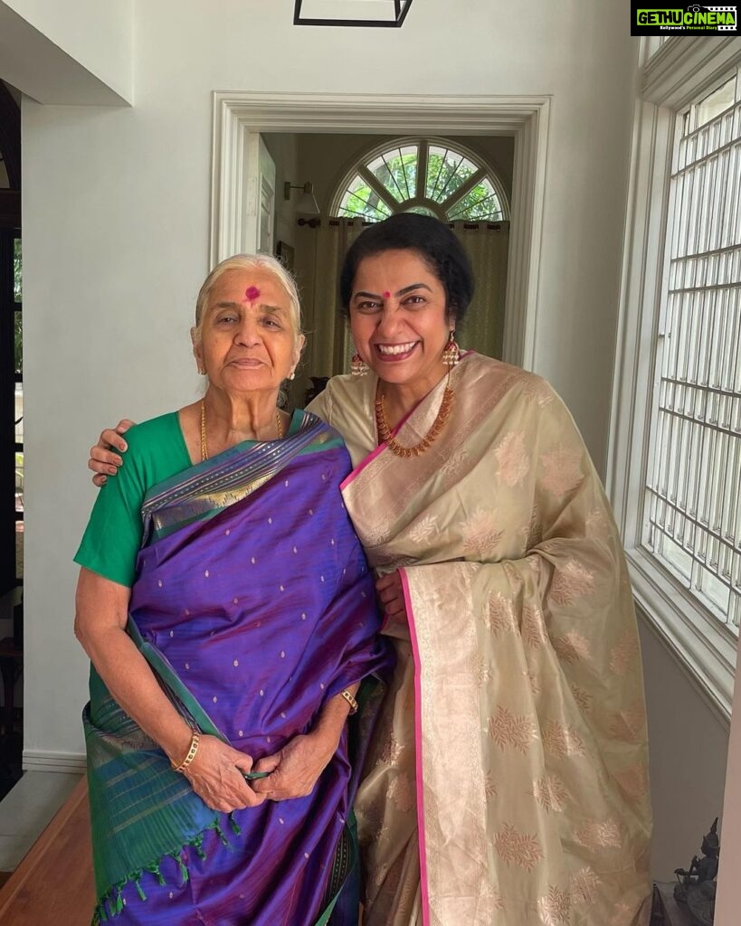 Suhasini Maniratnam Instagram - Mother daughter duo outing 2 mornings and 2 weddings in a row