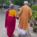 Suhasini Maniratnam Instagram – This morning at 6 am.  At 93 and 88 rocking.