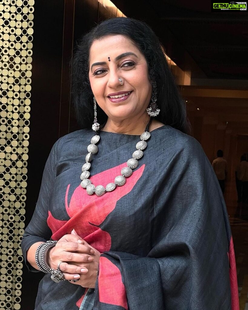 Suhasini Maniratnam Instagram - Thrilled to start shooting for a new chat show for Galatta Happy to collaborate with Aruna Looking forward to meeting many game changers