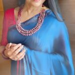 Suhasini Maniratnam Instagram - Today digital show shoot. Lovely saree by anita of Aaguru silk and jewels by Soundarya of Manjusha