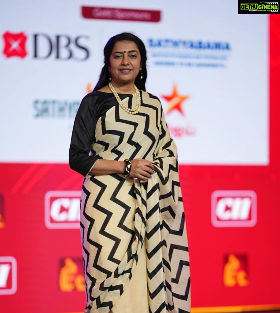 Suhasini Maniratnam Instagram - CII dakshin summit 2023. It was not just our clothes that were coordinated. The numerous panel the speakers experts all curated carefully in the past 6 months. Happy to see the success of the summit.