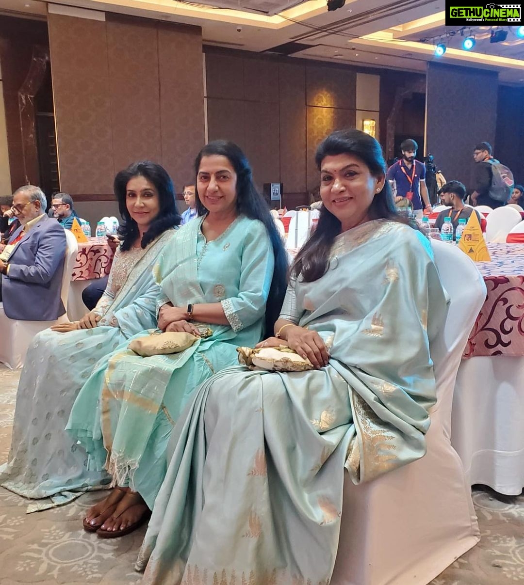 Suhasini Maniratnam Instagram - CII dakshin summit 2023. It was not just our clothes that were coordinated. The numerous panel the speakers experts all curated carefully in the past 6 months. Happy to see the success of the summit.