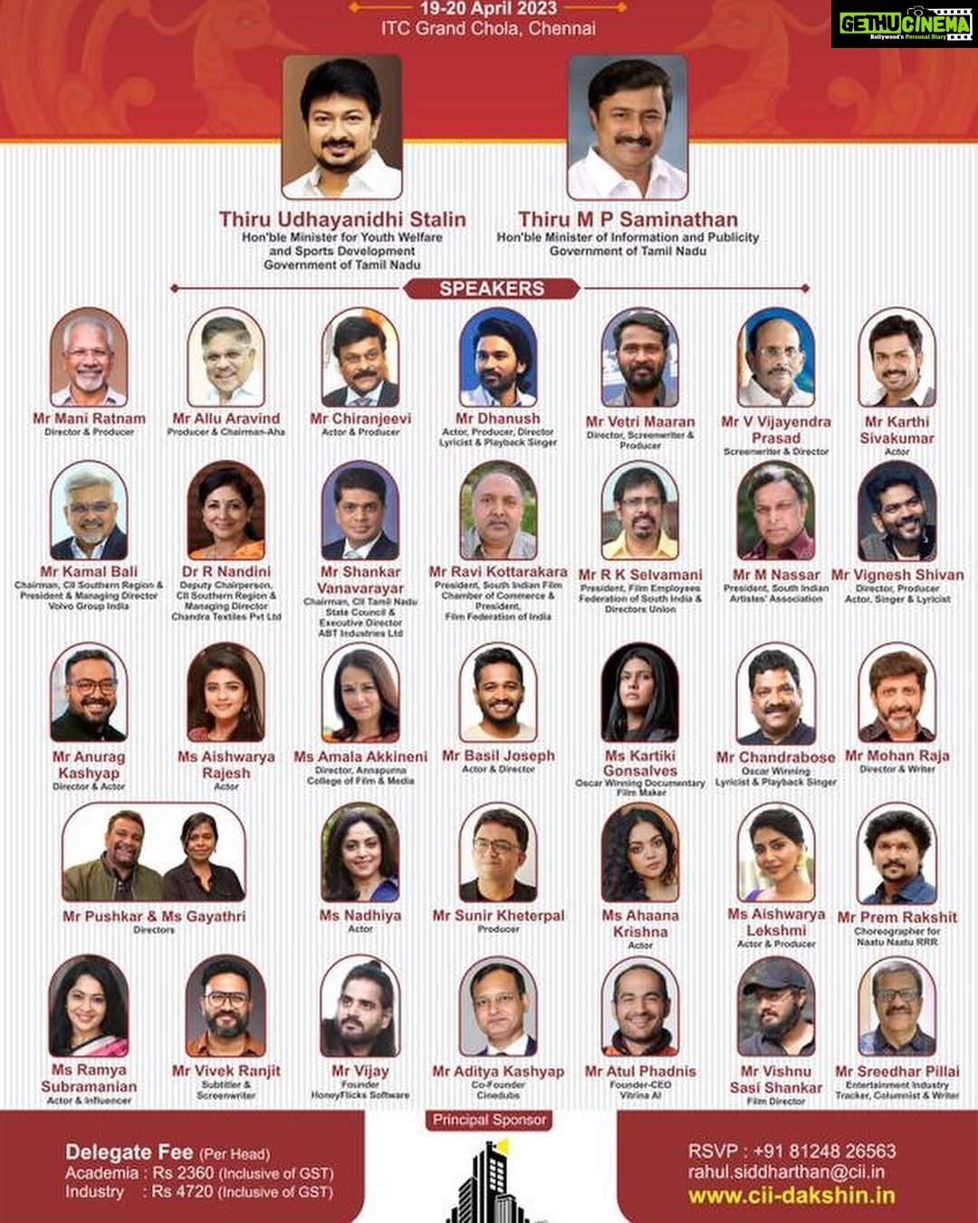 Suhasini Maniratnam Instagram - #CII #CIIDakshin2023 is Back next week on 19-20 April at ITC Grand Chola, Chennai: Grandeur & Better with more celebrity speakers & interesting sessions. From @CII4SR . Don't miss the event 🏆I’m happy to be part of the steering committee To register check the link here: https://cam.mycii.in/ORNew/Registration.html?EventId=E000061282