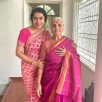 Suhasini Maniratnam Instagram - Off we go on Sunday morning. All dressed up. Mother and daughter