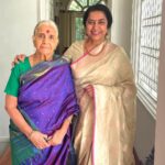 Suhasini Maniratnam Instagram - Mother daughter duo outing 2 mornings and 2 weddings in a row