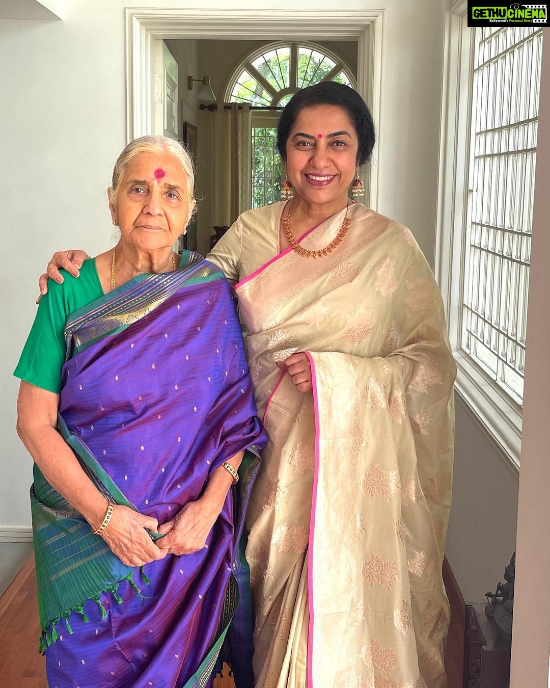 Suhasini Maniratnam Instagram - Mother daughter duo outing 2 mornings and 2 weddings in a row