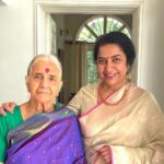 Suhasini Maniratnam Instagram - Mother daughter duo outing 2 mornings and 2 weddings in a row