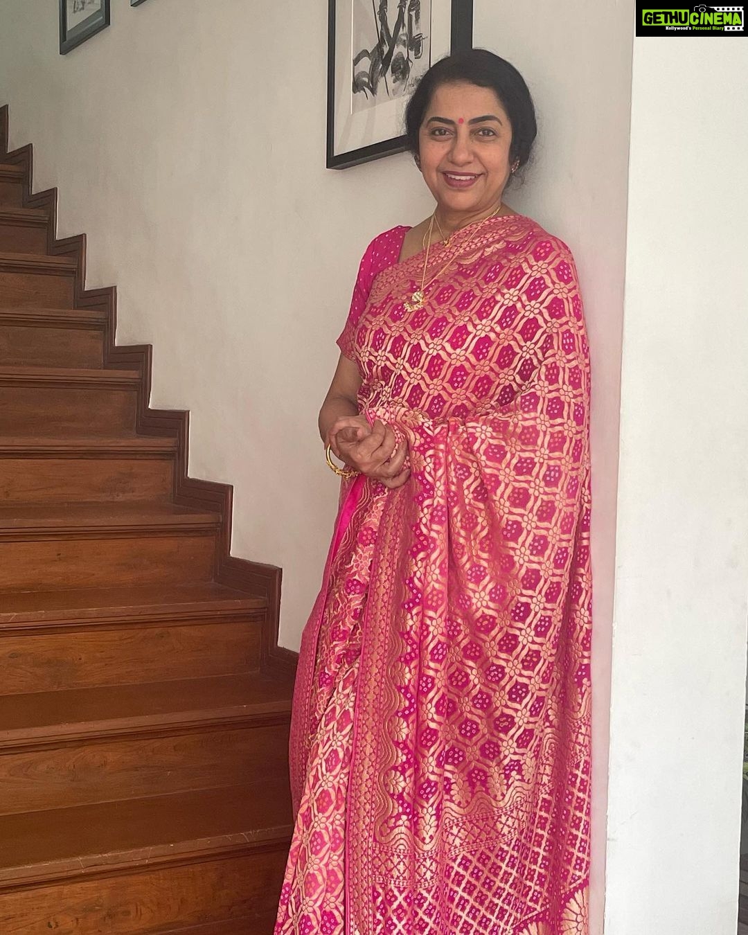 Suhasini Maniratnam Instagram - Off we go on Sunday morning. All dressed up. Mother and daughter
