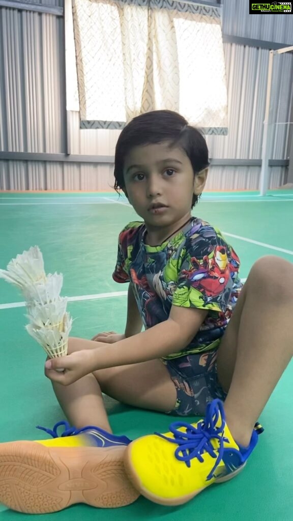 Suja Varunee Instagram - So proud to see him grow and start playing sports! I will treasure all my life seeing my little simba playing Badminton! Proud to see he is getting the swing ❤ Rock on my little Superstar ☺🫶 Thanks @kirankumar_badminton coach for being the master and teaching him all the nuances and basic of 🏸 badminton! Focus, consistency & perseverance is all needed to achieve anything! Thanks brother for this ❤ #badminton #focus #sports #player #badminton🏸 #badmintonlovers #mylove #mysuperstar #simba Super Badminton Academy