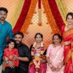 Suja Varunee Instagram - Thanks to the almighty for his biggest blessing called family🙏 @shivakumarr20 @maghima5october @rugikiran M&H- @jayashree_hairstylist Jewels- @mspinkpantherjewel Saree- @tulsisilks Saree drape- @jayashree_hairstylist Mehendi- @mehandi_by_uv Captured - @eyemomentclickers Chennai, India