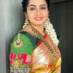 Sujitha Instagram - Pudukottai visit for an event 🤩 Beautiful saree @sreekrishna_silks Bridal jewellery @new_ideas_fashions Aari work blouse for special event @srisharabi