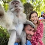 Sunayana Fozdar Instagram - The most requested “Behind the scenes “ had to reveal the “mystery monkey selfie” 🐒😂🙈 I won’t lie I was sooo scared initially but as soon as our lil friend 🐒 came to me I felt a certain easy and so happyyyyy! And yea there are really harmless unless they feel threatened…in that case harmless than most humans😂✌️ #ubudmonkeyforest must go 👍 for the experience to see them in their natural habitat is the best! Video credits 🎥 /our patient driver and guide who was so so good and helpful and spoke English took our pics videos (personally recommend to call him for all your tour needs if you visit bali 👉🏼 @kurniapuspita_p #monkeyforestubudbali #wildlife #naturelover #ubud #thingstodoinubud