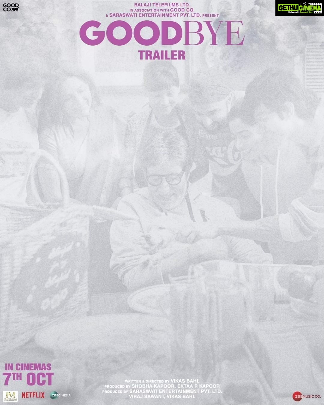 Sunil Grover Instagram - The #Goodbye family has paved its way into everyone's heart! ❤️ #GoodbyeTrailer crosses 25 million views and counting🤞 Watch the trailer here: link in bio! #Goodbye releasing in cinemas near you on 7th October 2022. #GoodbyeOnOct7 @amitabhbachchan @rashmika_mandanna @neena_gupta @pavailgulati @elliavrram @ashishvidyarthi1 @sahilmehta4 @abhishekhkhan_ #VikasBahl @balajimotionpictures #GoodCo #SaraswatiEntertainment @ektarkapoor @shobha9168 @virajsawant @bhavinisheth @itsamittrivedi @zeestudiosofficial @zeemusiccompany @penmarudhar @f.a.a.r.a @ruchikaakapoor