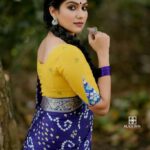 Swasika Instagram - The beautiful @swasikavj slaying a pretty colourful saree and a peppy look . Mua: @abilashchickumakeupartist Saree : @byhand.in Styling: @amal_gop Photography: @akhil_photography_tvm #swasikavj #abilashchickumakeupartist #sareelook #bluesaree #blouse
