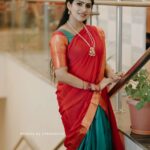 Swasika Instagram - Being traditional at @amma.association general body meeting . Wearing : @anakhalissa_bridalstudio Styled by : @vrinda_sk_ Photography: @jithin_verito MUA @nadzmakeover #ammameeting #swasikavj #dawanilook #dawani